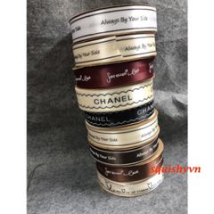 Cuộn Duy Băng In Chữ 2,5cm Dài 50m - Duy Băng Vải Lụa Thời Thượng Dùng Làm Nơ, Gói Quà, Trang Trí Hộp Hoa