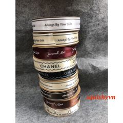 Cuộn Duy Băng In Chữ 2,5cm Dài 50m - Duy Băng Vải Lụa Thời Thượng Dùng Làm Nơ, Gói Quà, Trang Trí Hộp Hoa