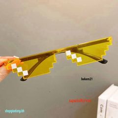 Mắt Kính Pixelated Thug Life Mosaic - Kính Chống UV400 Phong Cách Hip Hop Cho Nam Nữ - Thời Trang Độc Đáo