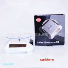 Bàn Xoay Chụp Ảnh Năng Lượng Mặt Trời 360 Độ - Giá Đỡ Tự Động Đa Năng Cho Thiết Bị Quay Video, Mô Hình, Đồ Trang Sức