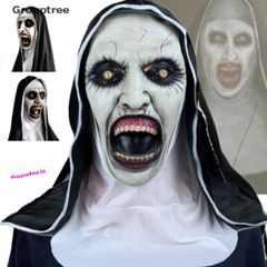 Mặt Nạ Cao Su Thiên Nhiên The Horror Nun - Đồ Hóa Trang Halloween Độc Đáo, Không Độc Hại, Thích Hợp Cho Tất Cả