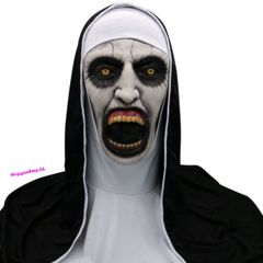 Mặt Nạ Cao Su Thiên Nhiên The Horror Nun - Đồ Hóa Trang Halloween Độc Đáo, Không Độc Hại, Thích Hợp Cho Tất Cả