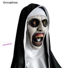 Mặt Nạ Cao Su Thiên Nhiên The Horror Nun - Đồ Hóa Trang Halloween Độc Đáo, Không Độc Hại, Thích Hợp Cho Tất Cả