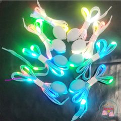 Dây Giày LED 7 Màu Đổi Màu Thời Trang - Dây Giày Vải Chiếu Sáng Đẹp 100cm Cho Giày Chạy Bộ, Trượt Băng, Tiệc Tùng