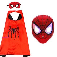 Bộ Trang Phục Giả Dạng Người Nhện Spiderman Cho Bé - Áo Choàng Và Mặt Nạ - Phù Hợp Cho Halloween Và Tiệc Ghi Hình