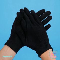 Găng Tay Vải Polyester Màu Đen - Phụ Kiện Thời Trang Dùng Trong Nghi Lễ và Bày Bán Vật Phẩm DIY, Co Giãn, Đẹp Mắt