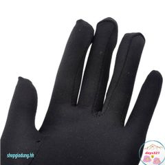 Găng Tay Vải Polyester Màu Đen - Phụ Kiện Thời Trang Dùng Trong Nghi Lễ và Bày Bán Vật Phẩm DIY, Co Giãn, Đẹp Mắt