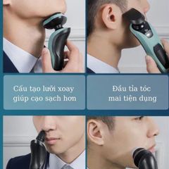 Máy Cạo Râu Nam Đa Năng SHAVER 9D - 3 Lưỡi Cạo Siêu Sạch, Sạc Điện, Chống Nước, Cạo Ướt Khô Tiện Lợi