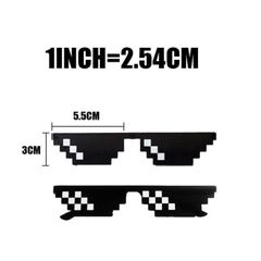 Kính Mát Thug Life 8 Bit Unisex - Kính Mát Chống UV Mirror Phong Cách Meme 