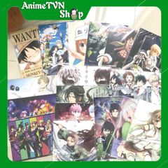 Combo 8 Tấm Poster Giấy Anime Manga - One Piece, Slime, SAO, Tokyo Ghoul, Kimetsu, Re Zero, Fate, Boku No Hero - Quà Tặng Fan Anime