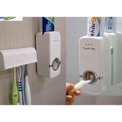 Bộ Nhả Kem Đánh Răng Tự Động Touch Me Hàn Quốc Kèm Giá Để Bàn Chải - Tiện Lợi và Gọn Gàng Cho Phòng Tắm