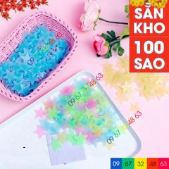 100 Miếng Dán Tường Dạ Quang Hình Sao - Trang Trí Nội Thất Phát Sáng Ban Đêm, Dán Được Mọi Nơi, Tạo Không Gian Lung Linh