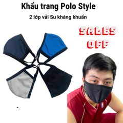 Khẩu Trang POLO Style 2 Lớp Polyester - Chống Giọt Bắn, Dễ Thở, Không Đau Tai - Bảo Vệ An Toàn Thời Trang Unisex