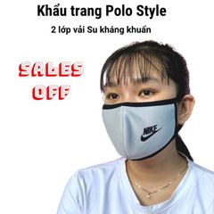 Khẩu Trang POLO Style 2 Lớp Polyester - Chống Giọt Bắn, Dễ Thở, Không Đau Tai - Bảo Vệ An Toàn Thời Trang Unisex