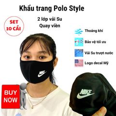 Khẩu Trang POLO Style 2 Lớp Polyester - Chống Giọt Bắn, Dễ Thở, Không Đau Tai - Bảo Vệ An Toàn Thời Trang Unisex