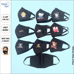 Khẩu Trang POLO Style 2 Lớp Polyester - Chống Giọt Bắn, Dễ Thở, Không Đau Tai - Bảo Vệ An Toàn Thời Trang Unisex