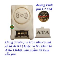Bộ 2 Chuông Cửa Từ Báo Động Chống Trộm ATA AT-007 - Thiết Bị An Ninh Gia Đình, Bảo Hành 12 Tháng, Âm Thanh 105dB