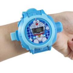 Đồng Hồ Chiếu Hình 3D Mèo Máy Đôrêmon - Quà Tặng Dành Cho Trẻ Em, Đồng Hồ Chương Trình Hoạt Hình Vui Nhộn, An Toàn Cho Bé