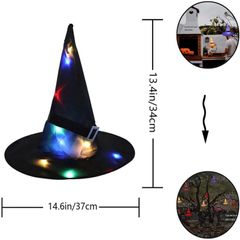 Mũ Phù Thủy Hóa Trang LED - Mũ Halloween Phát Sáng Cho Bữa Tiệc, Trang Trí Nhà Cửa, Quà Tặng Ý Nghĩa