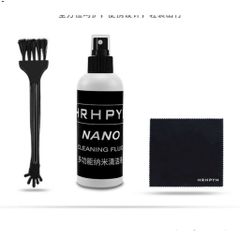 Bộ vệ sinh laptop, iPad, máy ảnh 3 món tiện lợi - Dung dịch nano-silver an toàn, chổi quét và khăn mịn - Kit vệ sinh đa năng