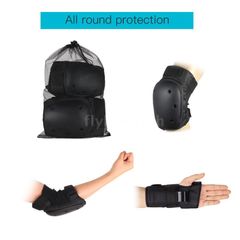 Bộ 6 Đồ Bảo Hộ Trượt Ván - Khủy Tay, Cổ Tay, Đầu Gối - An Toàn Cho Trẻ Em và Người Lớn Khi Đạp Xe, Trượt Patin, Trượt Ván