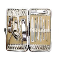 Bộ Dụng Cụ Chăm Sóc Móng Tay Cao Cấp 9 Món & 12 Món Màu Gold - Bấm, Cắt, Dũa, Lấy Ráy Tai, Que Nặn Mụn Sang Trọng, Tiện Lợi