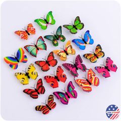 Đèn Led Hình Bướm 3D Dán Tường Trang Trí - Đèn Ngủ Phát Sáng Đổi Màu Xinh Xắn Cho Phòng Ngủ và Trang Trí Nhà Cửa