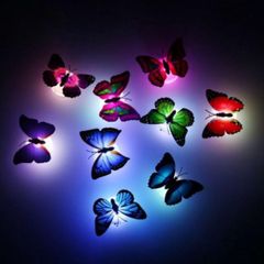 Đèn Led Hình Bướm 3D Dán Tường Trang Trí - Đèn Ngủ Phát Sáng Đổi Màu Xinh Xắn Cho Phòng Ngủ và Trang Trí Nhà Cửa