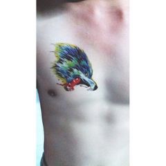 Hình Xăm Dán Nam Tatoo Đầu Sói 15 x 21 cm - Hình Xăm Tạm Thời Độc Đáo, Dễ Sử Dụng, Không Đau