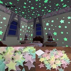 100 Ngôi Sao Dạ Quang Dán Tường Phát Sáng - 3D Luminous Wall Stickers Thời Trang Cho Phòng Ngủ Trẻ Em