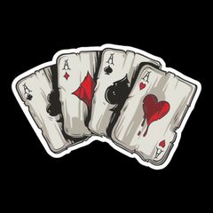 Miếng Dán Trang Trí Xe Ô Tô Hình Bài Poker - Miếng Dán Chống Nước, Nắng, Thân Thiện với Sơn Xe, Quà Tặng Độc Đáo cho Tài Xế