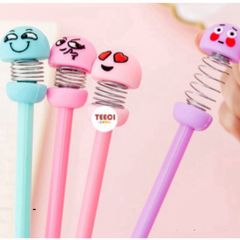 Bút Bi Emoji Cute Lò Xo Mực Đen T143 - Phụ Kiện Văn Phòng Đáng Yêu, Viết Mượt Mà, Nhiều Màu Sắc, Quà Tặng Học Tập Thú Vị