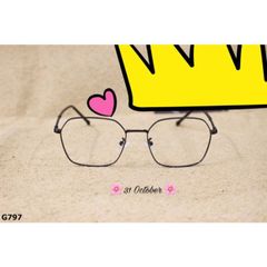 Kính Nobita Lục Giác Đen Vintage - Phong Cách Thời Trang, Gọng Kim Loại - Kính Mát Đẹp Cho Teen