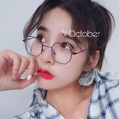 Kính Nobita Lục Giác Đen Vintage - Phong Cách Thời Trang, Gọng Kim Loại - Kính Mát Đẹp Cho Teen