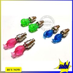 Đèn LED Hình Đầu Lâu Cho Xe Máy & Xe Đạp - Đèn Van Bánh Xe Màu Ngẫu Nhiên Tạo Hiệu Ứng Sáng Rực Rỡ Khi Di Chuyển