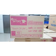 Găng Tay Y Tế Có Bột Trắng Hộp 100 Cái Made in Thái Lan - Nguyên Liệu Cao Su Tự Nhiên, Siêu Dai, Dày, Khó Rách