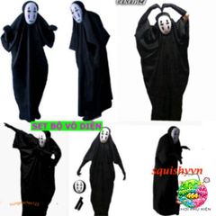Bộ Trang Phục Vô Diện Kaonashi Hóa Trang Cho Trẻ Em & Người Lớn - Cảm Hứng Từ Spirited Away, Đồ Cosplay Thú Vị