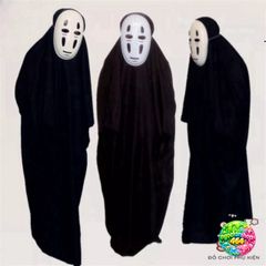 Trang Phục Cosplay Vô Diện Spirited Away - Bộ Đồ Hỏa Trang Đầy Đủ Cho Người Lớn và Trẻ Em, Áo, Mặt Nạ, Gang Tay