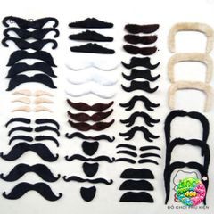 Bộ Râu Trang Phục Vui Nhộn 48 Chiếc - Phụ Kiện Halloween Hóa Trang Cho Trẻ Em và Người Lớn, Độc Đáo và Hài Hước