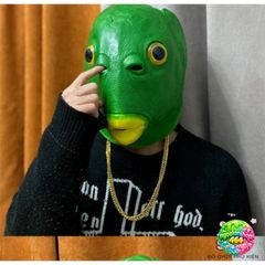Mặt Nạ Hóa Trang Cá Xanh và Ếch Xanh Hài Hước - Phụ Kiện Cosplay Halloween Độc Lạ, Gây Cười, Viral Trên Mạng Xã Hội