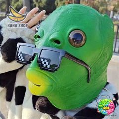 Mặt Nạ Cosplay Đầu Cá Silicone Độc Đáo, Phụ Kiện Hóa Trang Đa Sắc, An Toàn Cho Da, Thích Hợp Halloween, Tiệc Tùng, Diễn Kịch