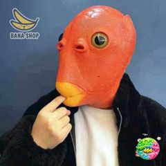 Mặt Nạ Cosplay Đầu Cá Silicone Độc Đáo, Phụ Kiện Hóa Trang Đa Sắc, An Toàn Cho Da, Thích Hợp Halloween, Tiệc Tùng, Diễn Kịch