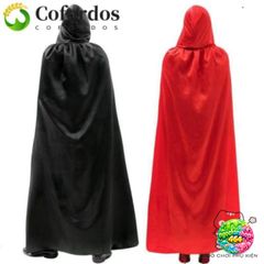 Áo Choàng Trùm Đầu Huyền Bí Grim Reaper - Bộ Trang Phục Halloween Thời Trang Cho Người Lớn Và Trẻ Em - Polyester Đen, Tím, Đỏ
