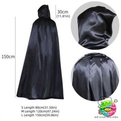 Áo Choàng Trùm Đầu Huyền Bí Grim Reaper - Bộ Trang Phục Halloween Thời Trang Cho Người Lớn Và Trẻ Em - Polyester Đen, Tím, Đỏ