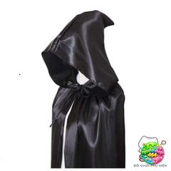 Áo Choàng Trùm Đầu Huyền Bí Grim Reaper - Bộ Trang Phục Halloween Thời Trang Cho Người Lớn Và Trẻ Em - Polyester Đen, Tím, Đỏ