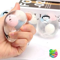 Đồ Chơi Giảm Căng Thẳng Squishy Cô Bé Ăn Xà Lách Mặt Cười - An Toàn, Nhẹ, Đồ Chơi Trẻ Em, Phát Triển Trí Tuệ