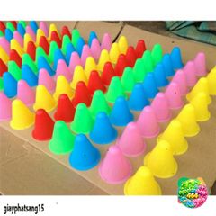 Bộ 10 Cốc Tập Trượt Patin Chất Liệu Nhựa Bền - Hỗ Trợ Luyện Tập Đường Đi - Màu Sắc Sáng Bắt Mắt, Nhẹ Gọn