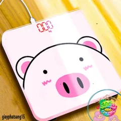 Cân Sức Khỏe Điện Tử Hình Heo Hồng - Cân Tối Đa 180kg Kèm Thước Dây, Thiết Kế Đáng Yêu cho Gia Đình