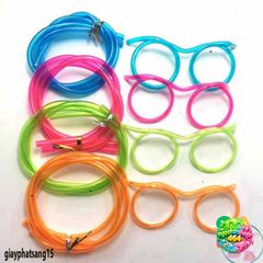 Ống Hút Mắt Kính PET Vui Nhộn Siêu Mềm Dẻo - Đồ Chơi Hài Hước Sáng Tạo Cho Trẻ Em 36,5cm/67cm