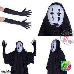 Bộ Trang Phục Vô Diện Đen cho Cosplay - Mặt Nạ, Áo Choàng và Găng Tay Siêu Anh Hùng Dành Cho Trẻ Em và Người Lớn